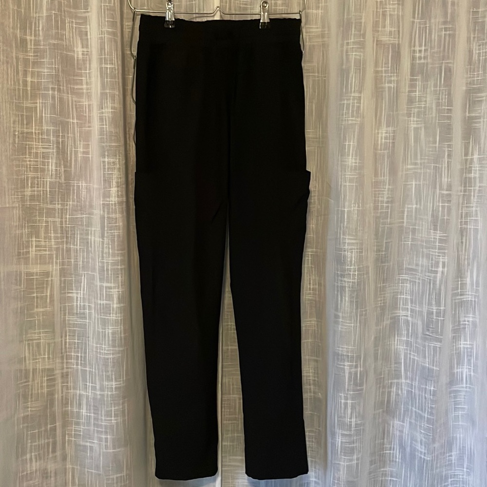 Black Straight Leg Scrub Pants